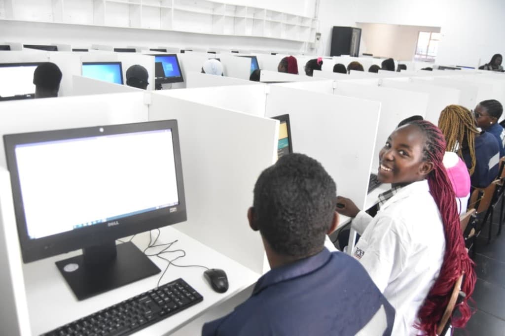Students in the computer lab