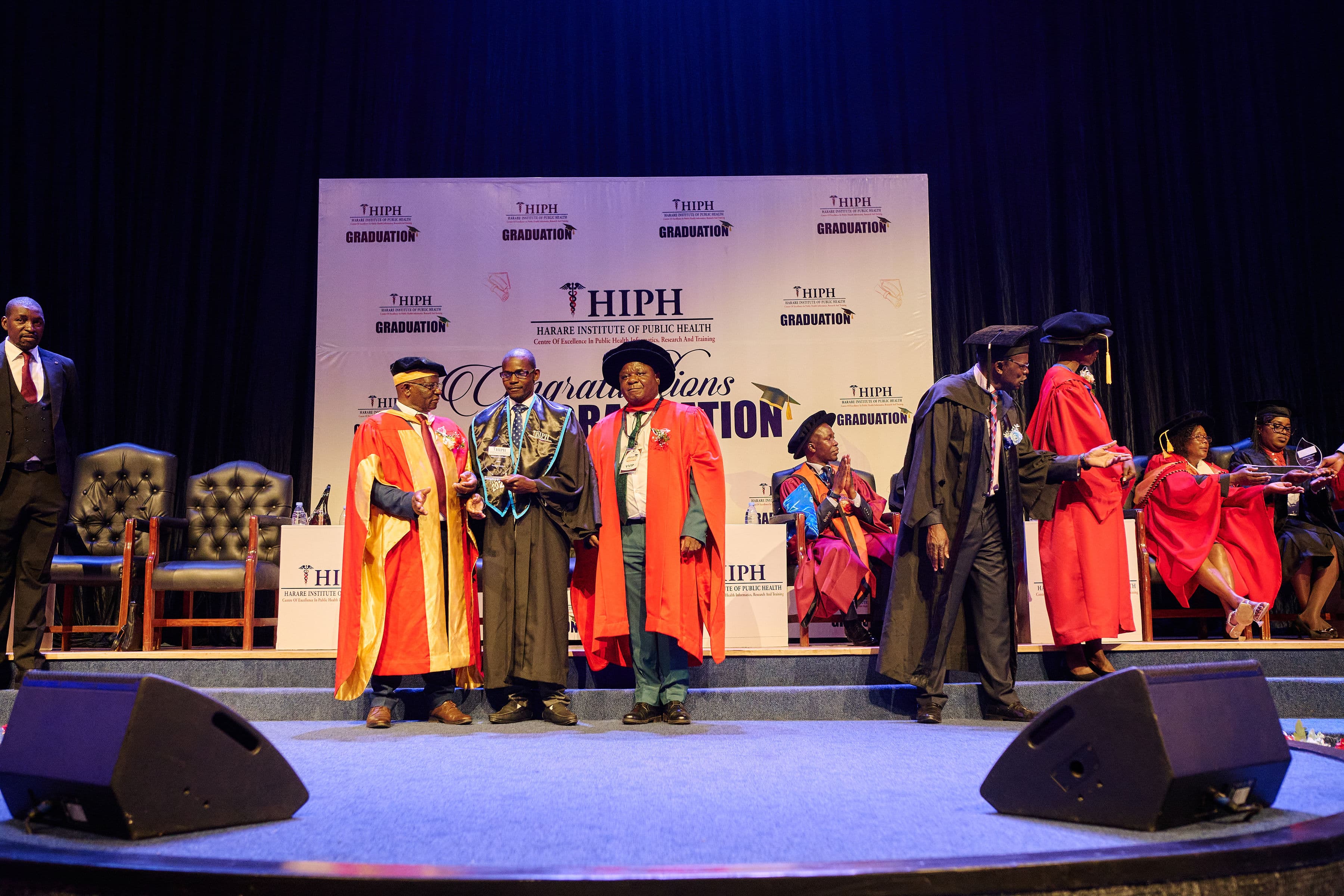 Graduate on stage